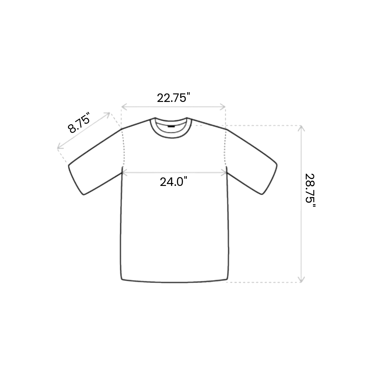 B-HAZARD GREY TEE - XL