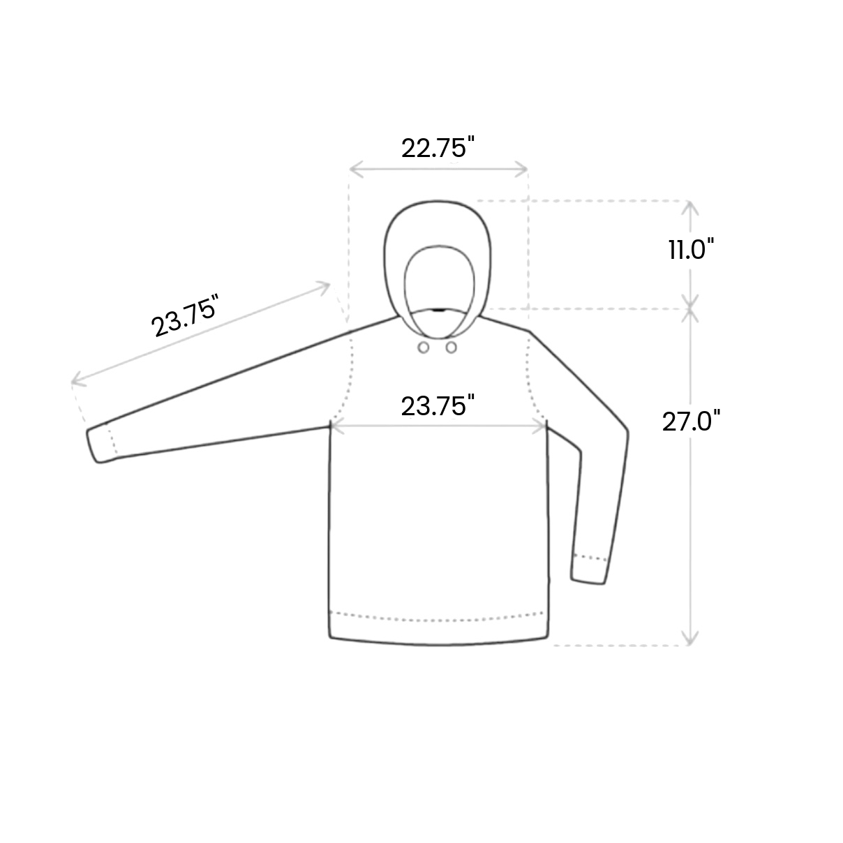 RED VISIONARY PULLOVER HOODIE - L