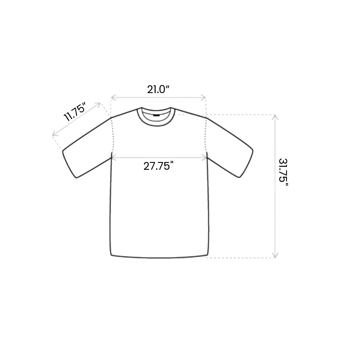 BOLD ASHEN TEE - XXL