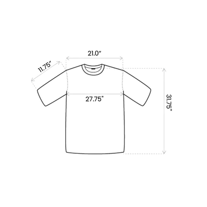 BOLD ASHEN TEE - XXL