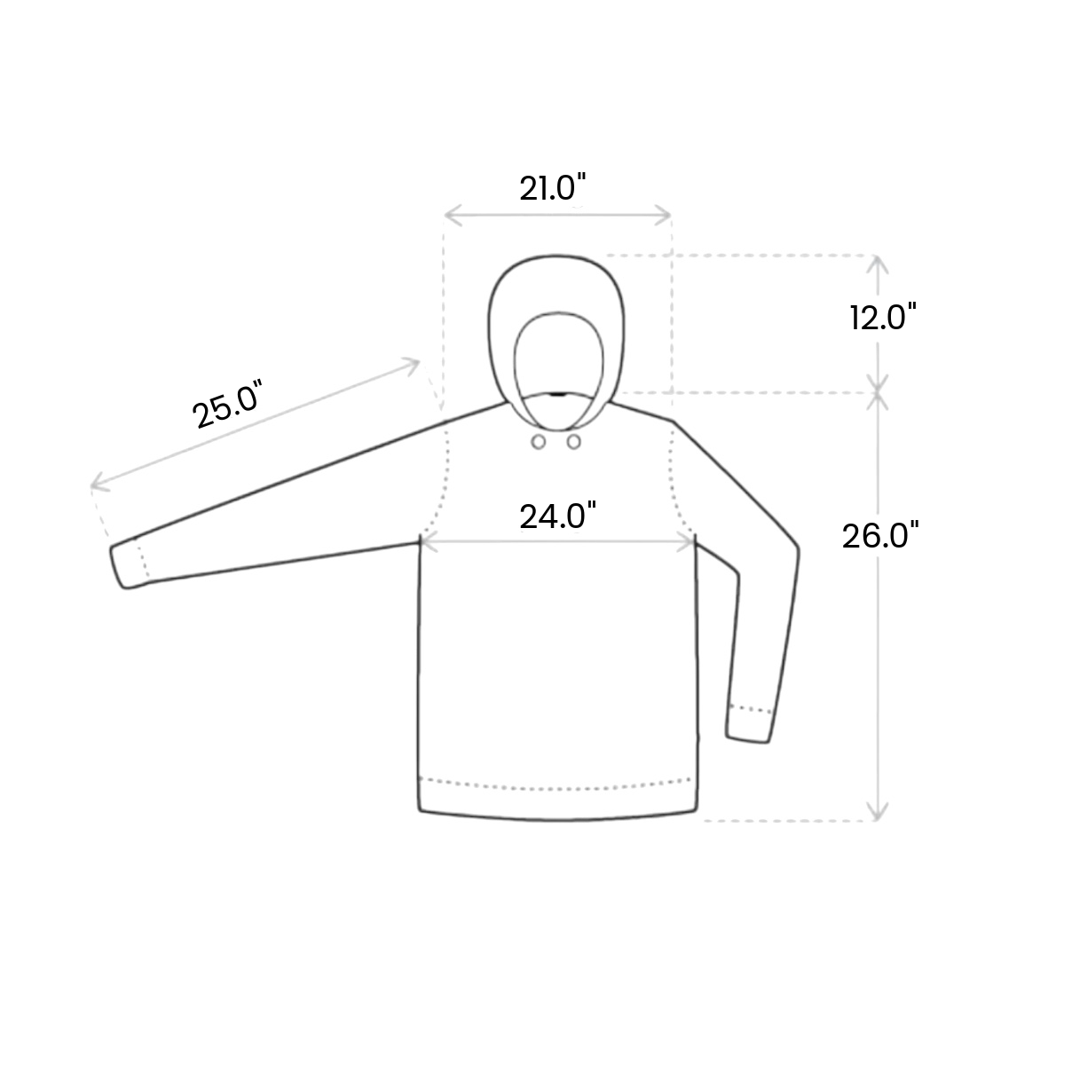SPLIT VISION GREY PULLOVER - XL