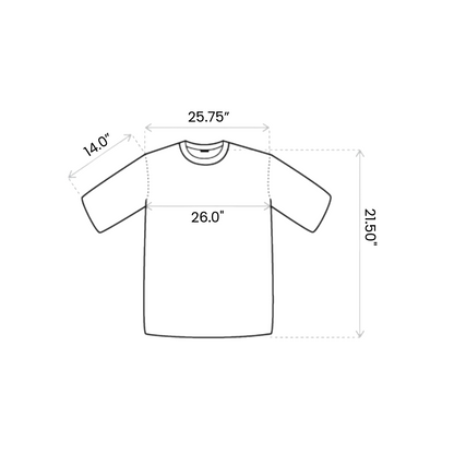 RIPPLED ABERRATION TEE WHITE // - XL