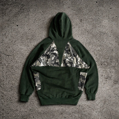 GREEN-ARMY PULLOVER HOODIE- XL