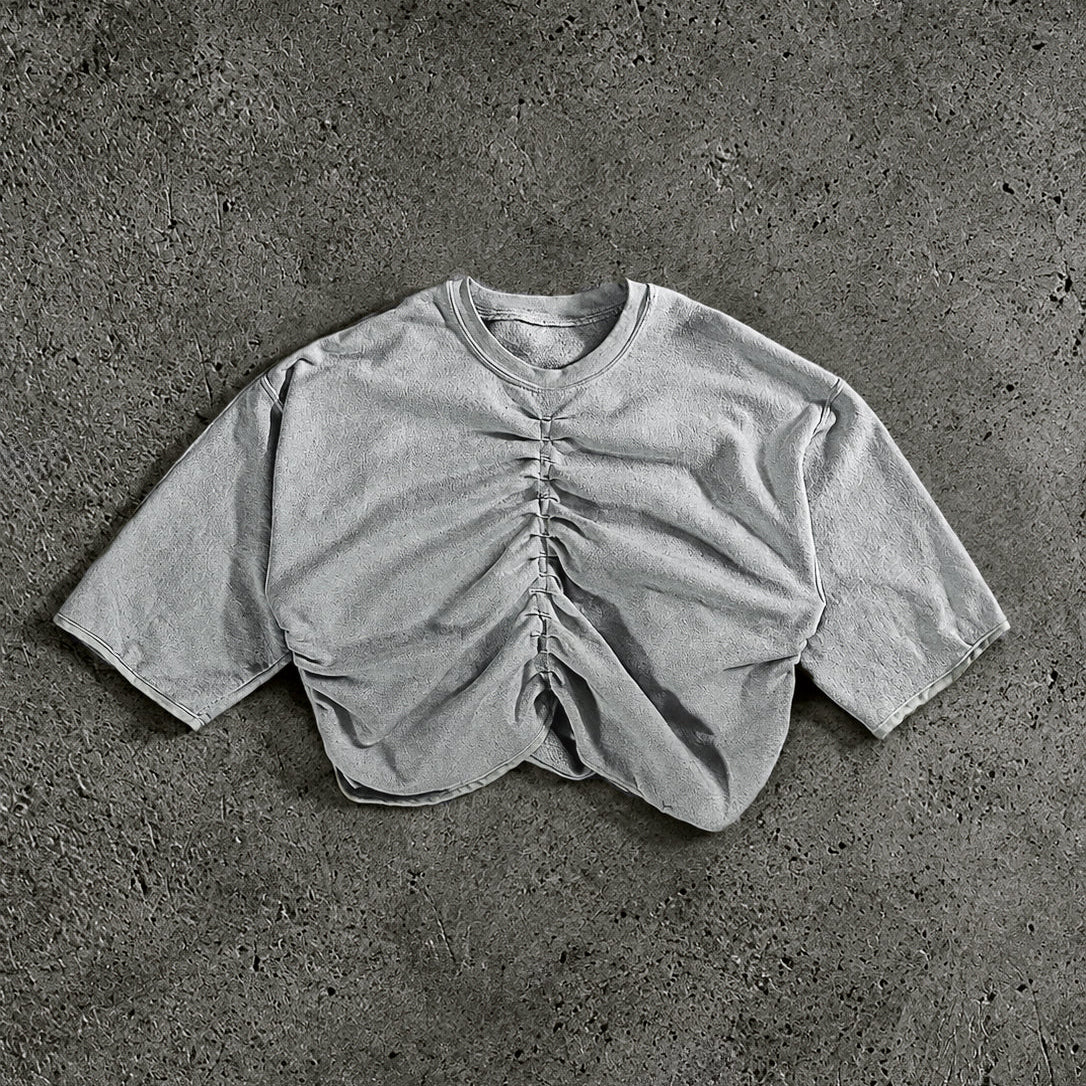 RIPPLED ABERRATION TEE WHITE // - XL