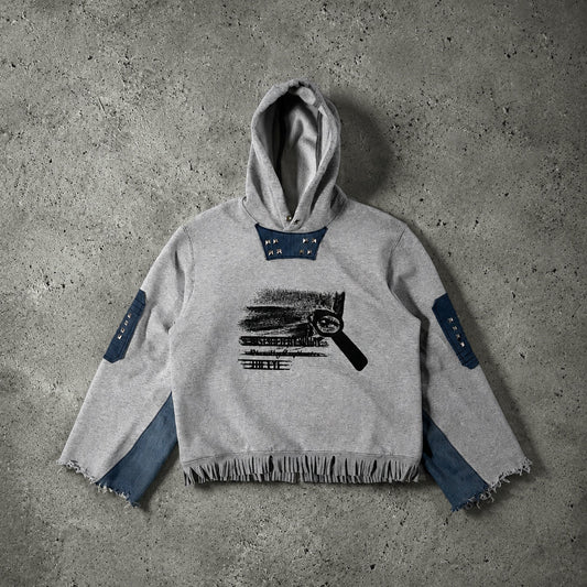 SPLIT VISION GREY PULLOVER - XL