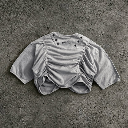 RIPPLED ABERRATION TEE WHITE // - XL