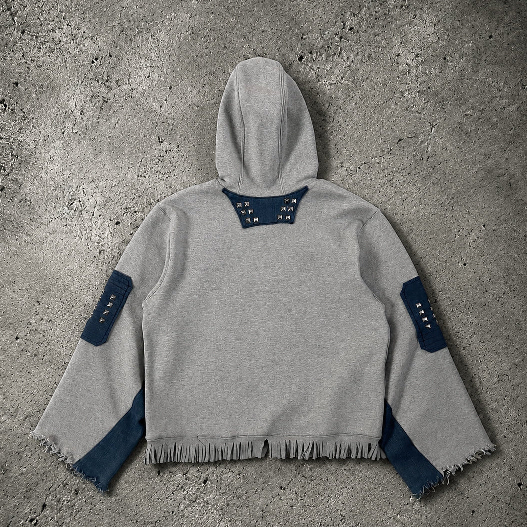 SPLIT VISION GREY PULLOVER - XL