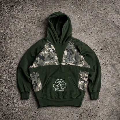 GREEN-ARMY PULLOVER HOODIE- XL