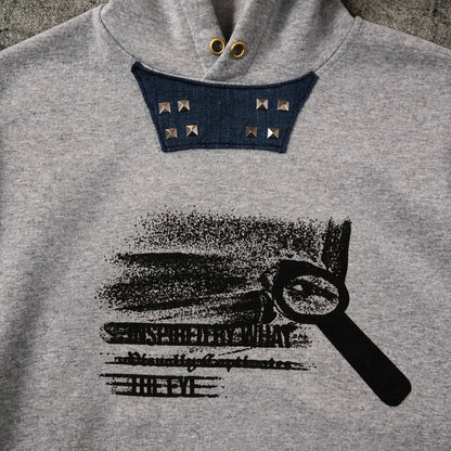 SPLIT VISION GREY PULLOVER - XL