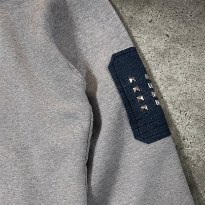 SPLIT VISION GREY PULLOVER - XL