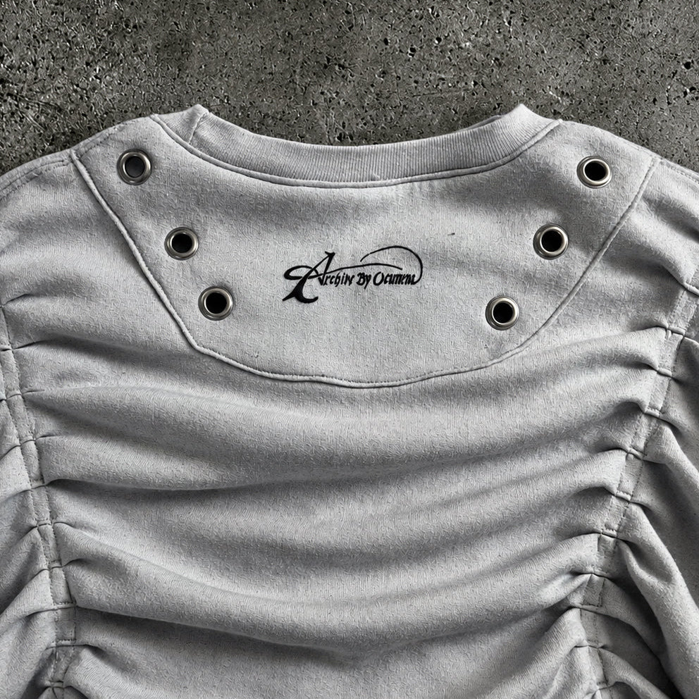 RIPPLED ABERRATION TEE WHITE // - XL